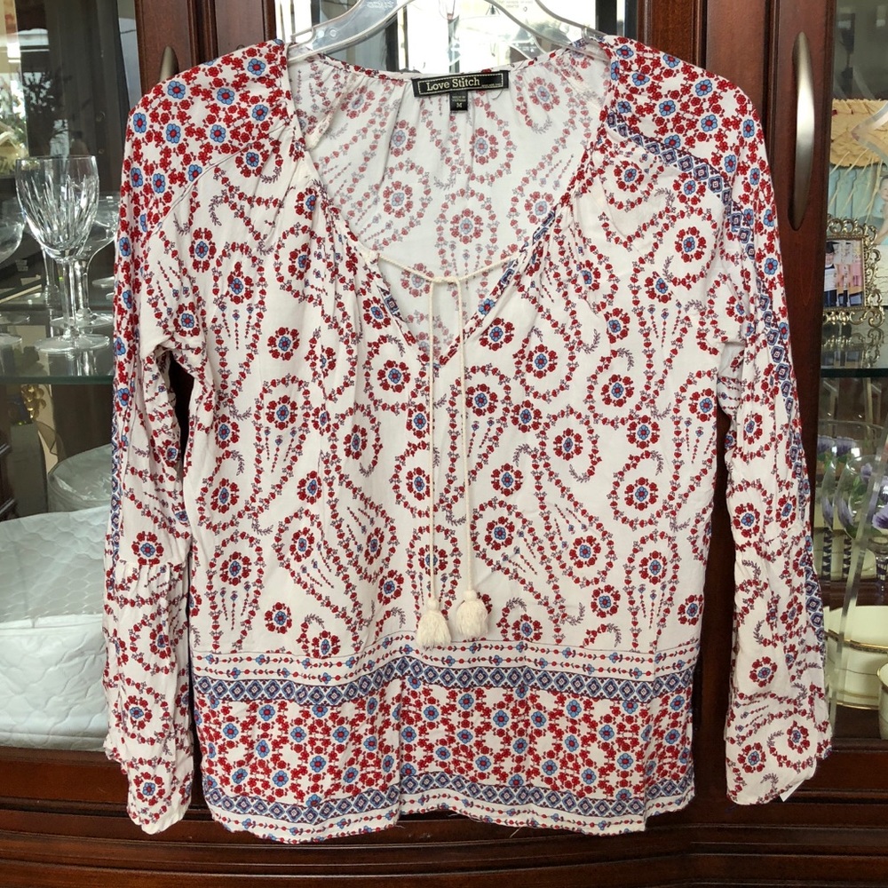 Love Stitch Boho Style Blouse